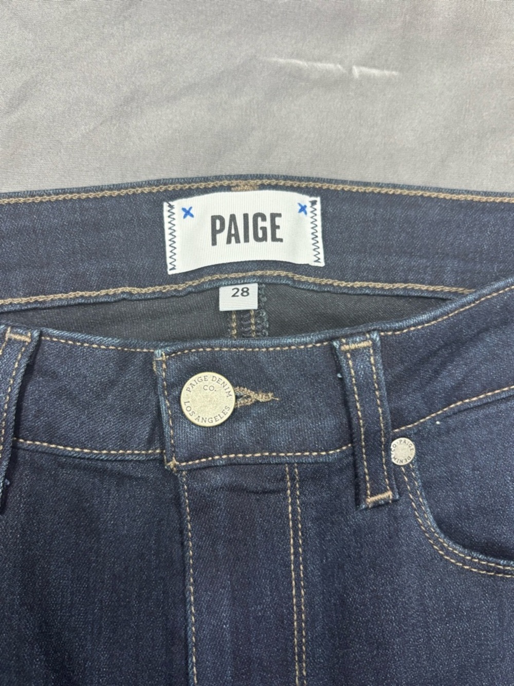 PAIGE Women's Dark Hoxtom Straight Leg Jeans - Picture 2 of 10